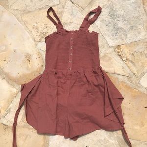Cute Red Romper with Buttons